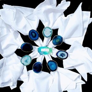 Lucite brazilian handmade napkin rings